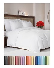 King Duvet Cover Set 3 Piece Extra Soft Hotel Luxury White 104x90 Zipper