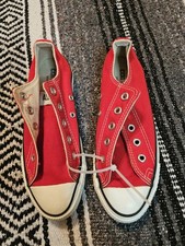 Vintage Converse Made In USA 90s Y2K Chuck Taylor Low Top Red Womens 6 Men 4