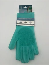 Magic Silicone Dish Washing Gloves Kitchen Pet Green Scrubber Cleaning