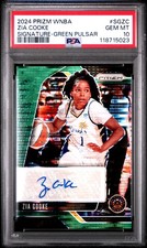 2024 Panini Prizm Wnba Signatures #SGZC Zia Cooke Signature-Green Pulsar PSA 10