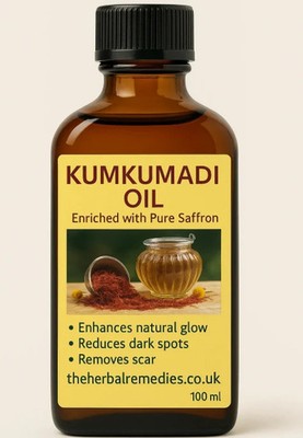 Kumkumadi Öl Gold - Ayurvedischer Glanz & Hautverjüngung Glas Tropfflasche