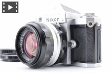 [NM/Rare] Nikon F EyeLevel Silver 35mm SLR + Non-Ai NIKKOR-S.C 50mm f/1.4 #0353
