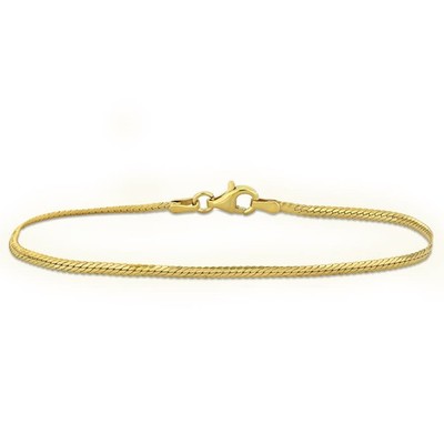 Amour 2mm Herringbone Chain Bracelet, Yellow Plated Sterling Silver, 7.5 inches