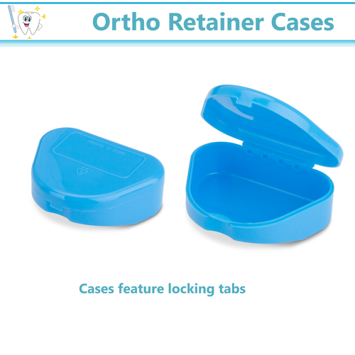 Dental Retainer Box Orthodontic Appliance Guard Snap closure, 1" Assorted 100/Cs - Picture 8 of 12