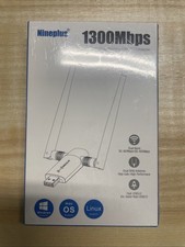 Wireless USB Wifi Adapter for PC - Nineplus 1300Mbps Dual 5Dbi Antennas 5G/2.4G