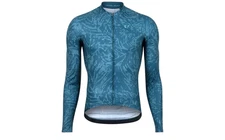 Pearl iZUMi Attack Mens L Long Sleeve Cycling Jersey Full Zip Teal UPF Wicking