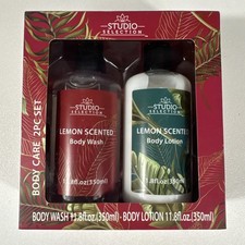 Lemon Scented Body Care 2 Piece Set Studio Selection Lotion Body Wash Sealed