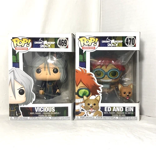 Funko Pop! Animation 469 & 470 - Cowboy Bebop 20th - Vicious & Ed w/Ein