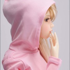 Dollmore 26" doll outfits bjd hood shirts Model F - Hood Long T Pink