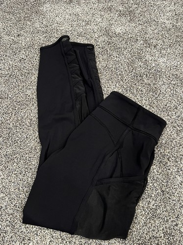 lululemon leggings mesh down the side 