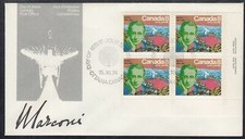Canada Scott 654 LR Pl Blk FDC - Guglielmo Marconi