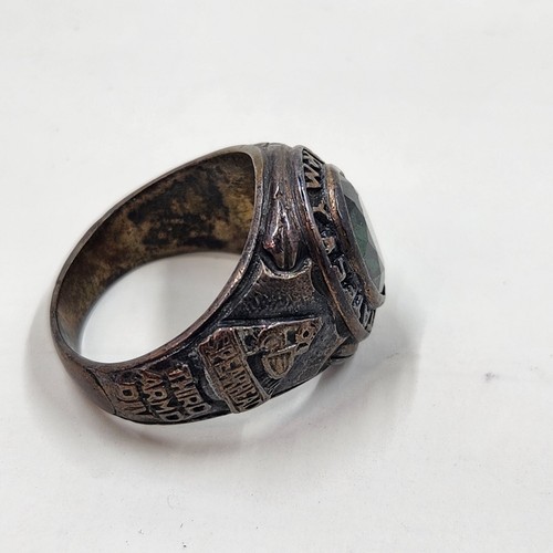 1956 GERMANY OCC US ARMY 3rd ARMORED DIV "SPEARHEAD" SILVER RING & H. Book 1957 - Picture 7 of 13