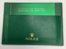Genuine Rolex Guarantee Manual Worldwide Booklet 563.84 And Leather Card Holder