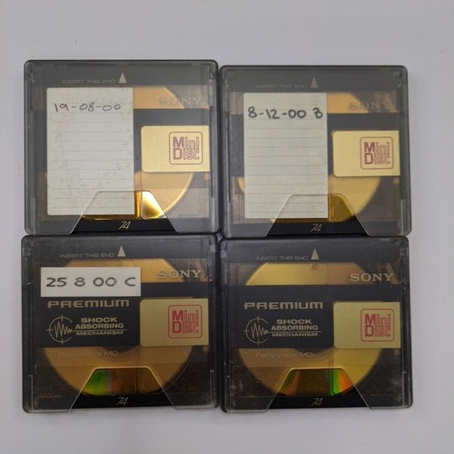 4x Sony Premium Gold MDW74 Blank Mini Disc Minidisc MD 74 A3 eBay