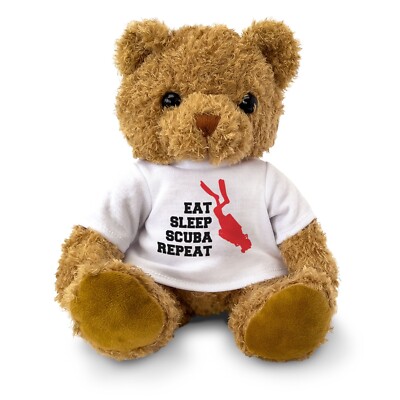 NEU - EAT SLEEP SCUBA REPEAT - Teddybär - süß kuschelweich - Geschenk