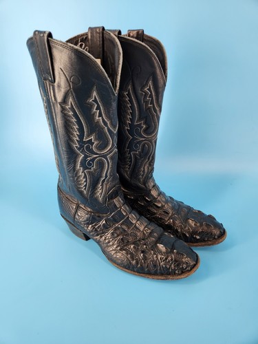 Mens 10 D Larry Mahan USA Made Black 