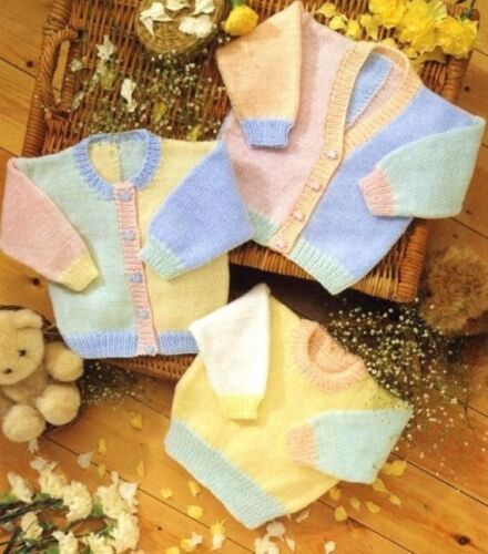 Cardigans sweater knitting pattern copy Premmie baby toddler size 30 to 61 cm - Picture 1 of 2