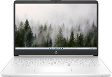 NEW HP 14" HD Laptop Celeron N4500 4GB RAM 64GB SSD Windows 11 - Snowflake White