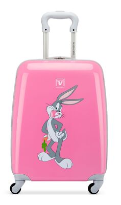 RONCATO Looney Tunes Kids Carry On 50 cm S Trolley Bugs Bunny Rosa rosa hellgrau