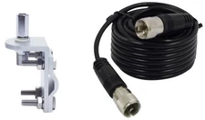 NEW RG58 18FT COAX CABLE,RV1 MIRROR MOUNT COMBO KIT CB,HAM,SCANNER ANTENNA