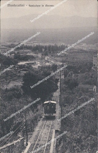 az15 cartolina montecatini funicolare in discesa provincia di pistoia - 第 1/2 張圖片