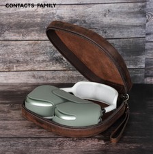 Crazy Horse Cowhide Leather Shield Case For Apple AirPods Max