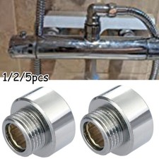 Stylish Shower Hose Head Adaptor 34 Female to 12 Male Chrome Finish
