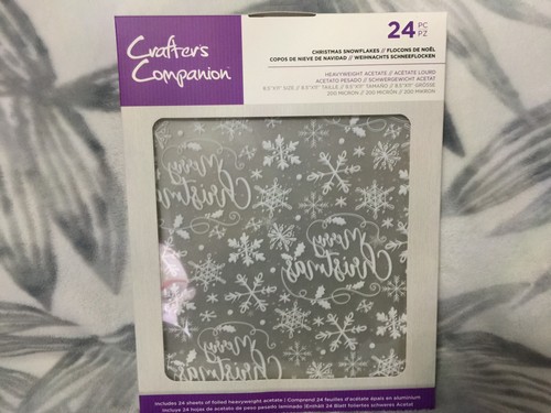 Crafters Companion Christmas Snowflakes 8.5" X 11" Heavyweight 24 Acetate Sheets - Picture 2 of 7