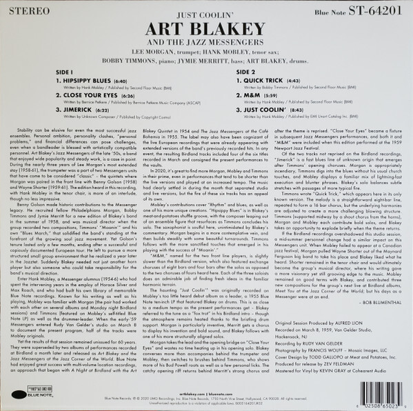 欧LP Art Blakey &amp;amp; The Jazz Messenge Just Coolin ST64201 Blue Note /00260 ART BLAKEY - Art Blakey & The Jazz Messengers - Just Coolin