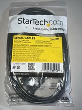 StarTech.com 2m Black DB9 RS232 Serial Null Modem Cable F/F SCNM9FF2MBK New