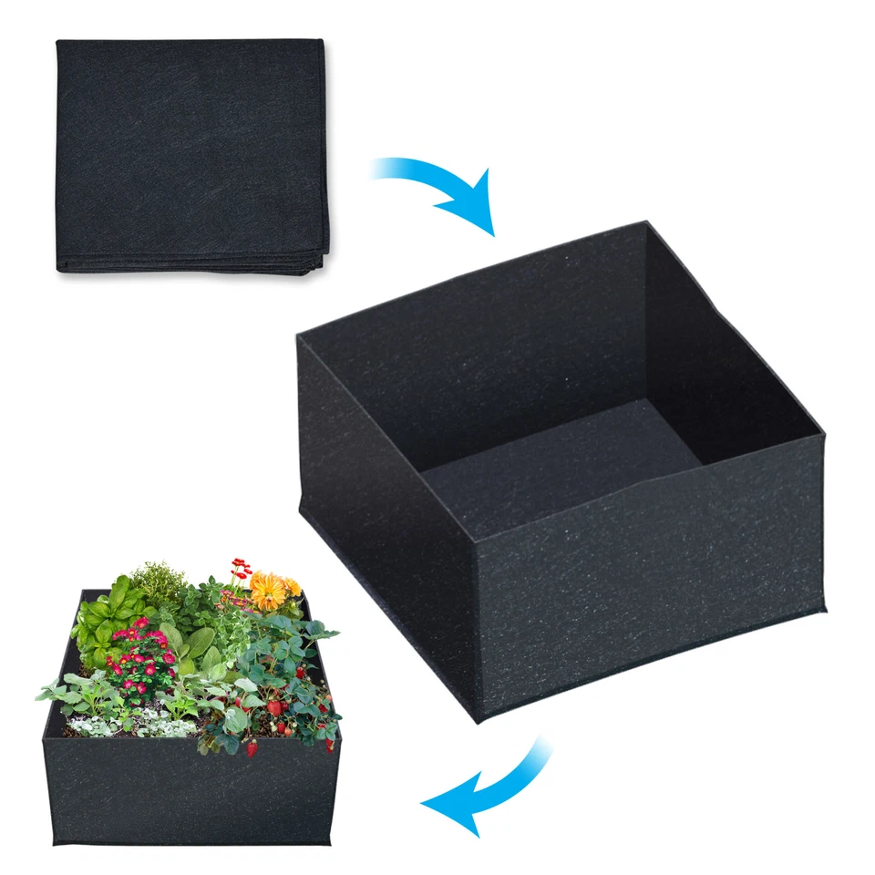 Rectangle Planter Box Fabric Raised Garden Bed Herb Flower Vegetable Plants Bed - Image 2 of 3
