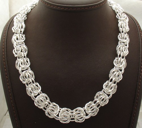 Bold Shiny Byzantine Chain Necklace 