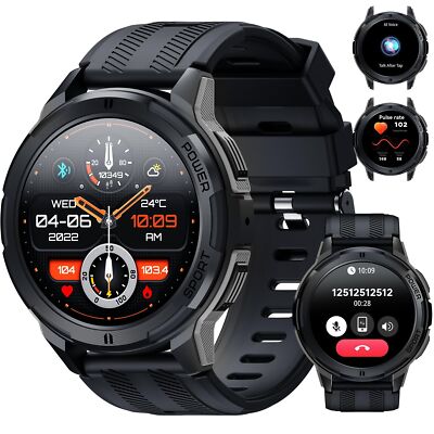 Bluetooth Smartwatch EKG Herren Armband Herzfrequenz Pulsuhr Blutdruck Fitness
