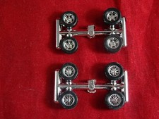  1 Set RRR BULLET 1 Set WIRE CHROME WHEELS AND TIRES AURORA T-JET DASH JL
