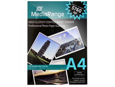 Pack de 25 papiers photo brillant format A4 premium Micro Application