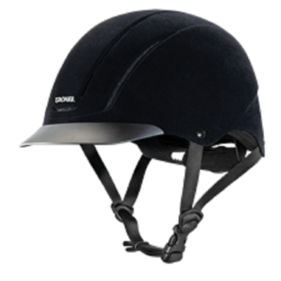 Troxel CAPRIOLE BLACK VELVETEEN EQUESTRIAN HELMET horse  display picture 3