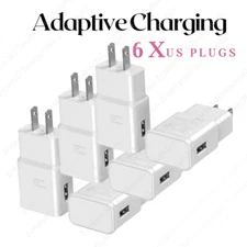 6PACK Fast Charging AC Block for Samsung Android USB A Wall Charger Plug Adapter