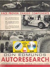 Don Edmunds Autoresearch 1967 Racing Parts Catalog PDF File USB Flash Drive