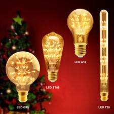 Retro Vintage LED GLASS TREE Filament Light Bulbs for Christmas Celebration 