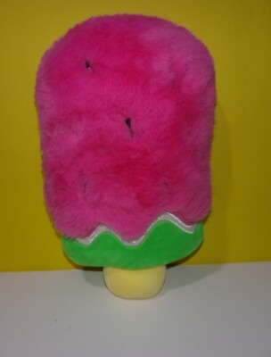 2 Scoops 14  Watermelon Pop Furry Pink Soft Plush Fruit Plushie Popsicle