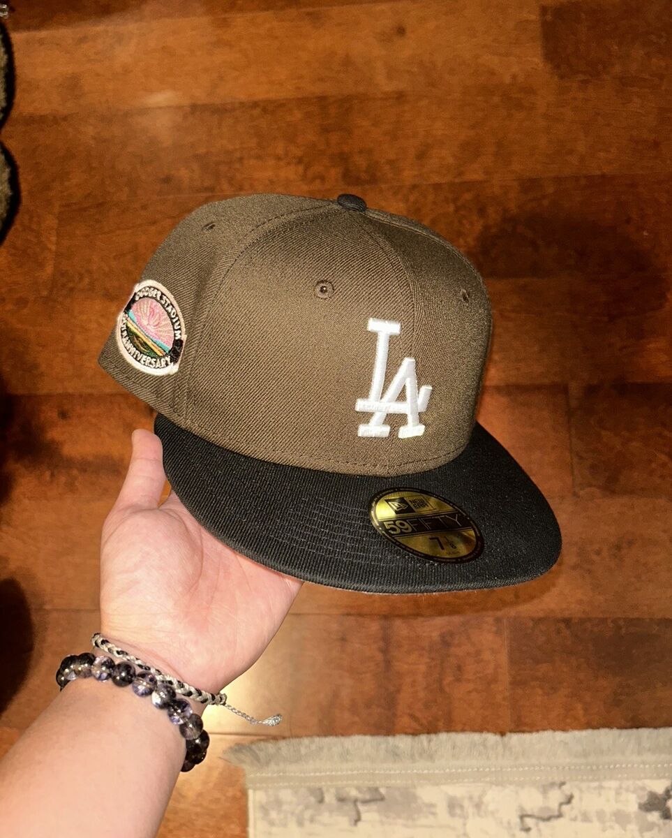 7 1/4 - Pink Mocha Brown LA Dodgers 50th Anniversary Fitted 7 1/4 - Pink Mocha Brown LA Dodgers 50th Anniversary Fitted