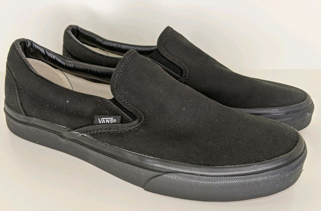 vans slip on lite black