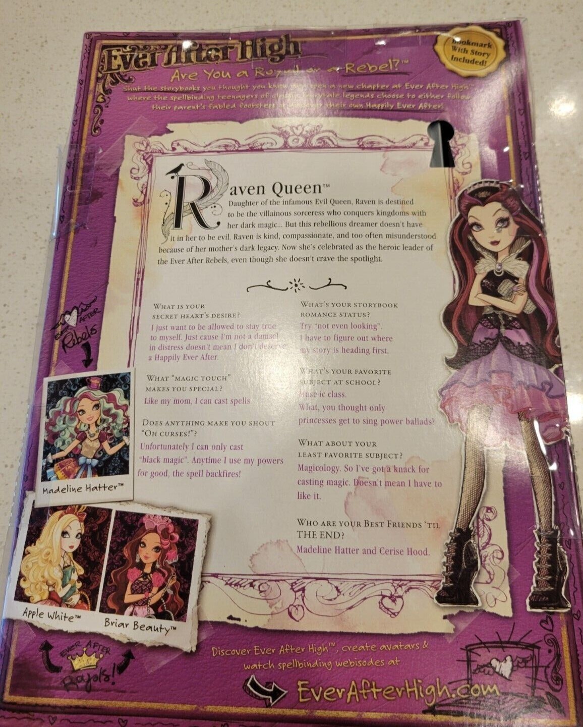 Ever After High Raven Queen Doll Rebel 2013 Mattel First Chapter