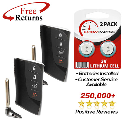 2 For 2020 2021 2022 2023 2024 2025 L:exus ES300H Keyless Entry Smart Remote Fob
