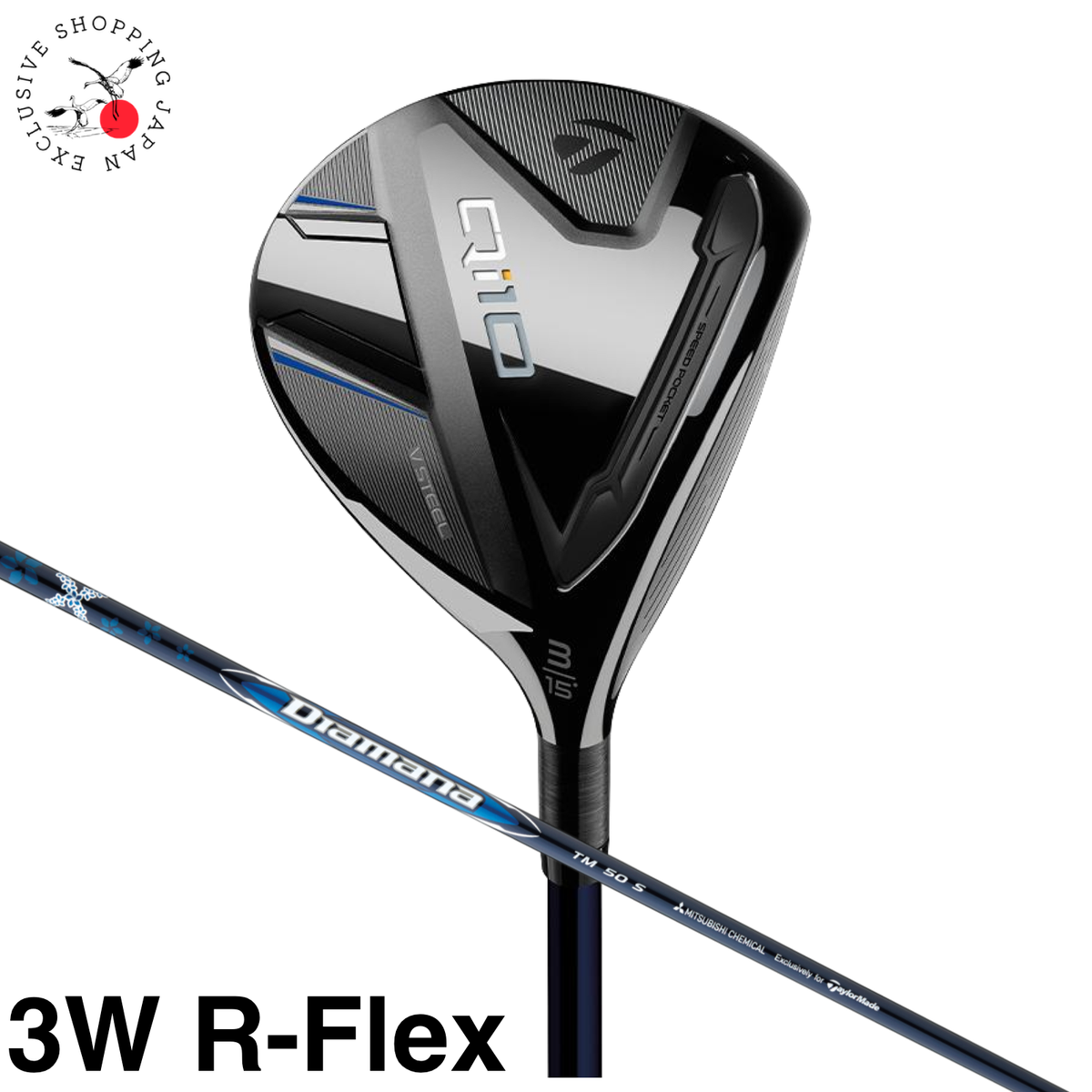 TaylorMade Golf Qi10 Fairway Wood 3W R Flex Diamana Blue TM50