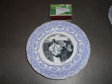 N1 Ancienne assiette à dessert parlante devinette faïence GIEN où est le cheval 