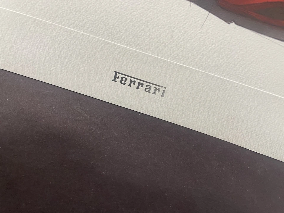 RARE Ferrari California Print Car LITHOGRAPH Luca di Montezemolo Signature - Image 3 of 4