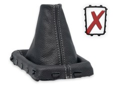 SCHALTMANSCHETTE FUR VOLVO XC70 II FL 2014-2016 SCHALTSACK LEDER NAHT GRAU