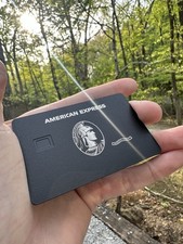 American Express Metal Credit Card Black Centurion Novelty Design-Small Chip