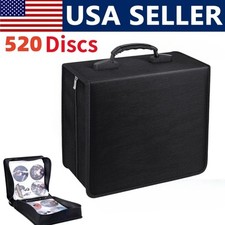 520 Pcs Disc CD Storage Case DVD Organizer Holder Bag Wallet Album Media Video